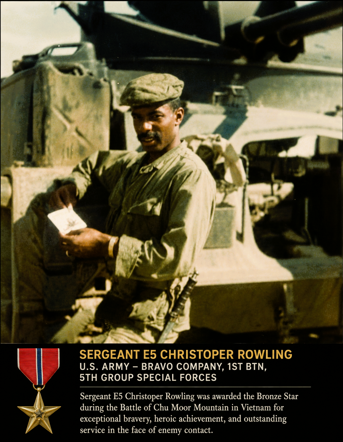 Bronze Star award card included with the memoir materials.