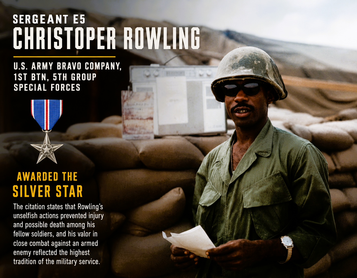 Silver Star award card included with the memoir materials.